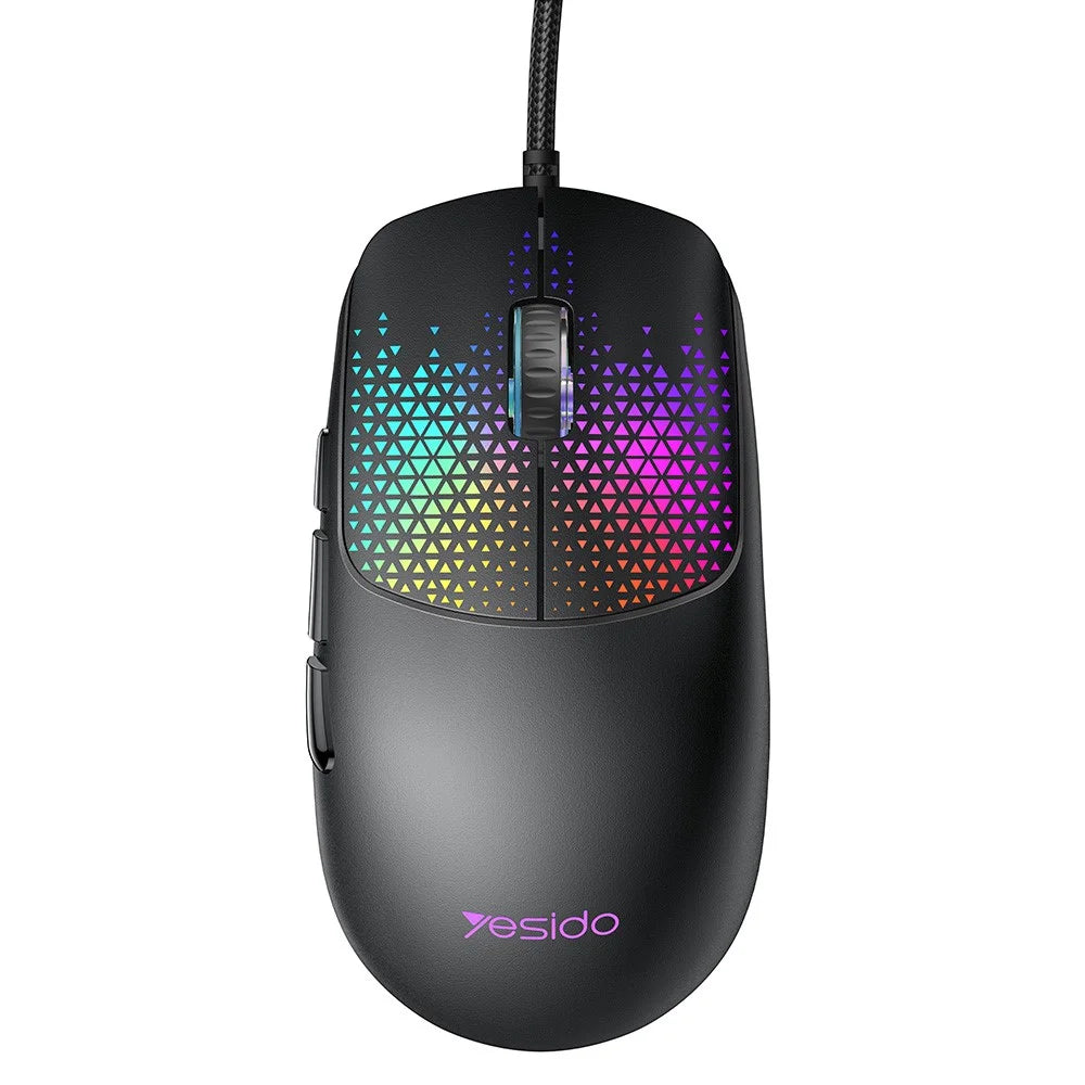 YESIDO KB32 Wired Lightweight RGB Gaming Mouse 7200 DPI 7 Buttons Computer Gamer Mouse - 1