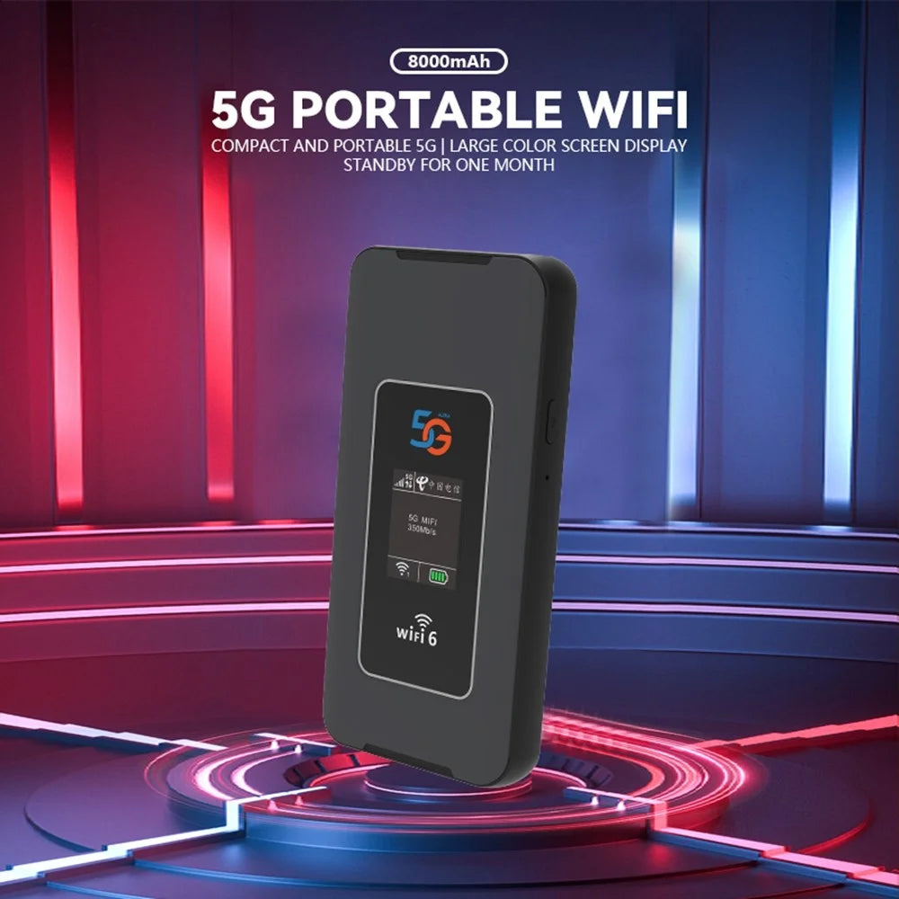 M8A-E Eurasian Version Wireless WiFi 6 Router 5G Portable MIFI Dual Band 600Mbps Router for Travel / Work - 5