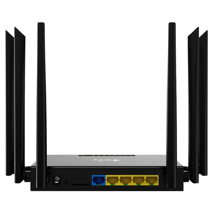 ED128 Eurasia Version 4G LTE Industrial Router 300Mbps Wireless WiFi Home Office 6 Antennas SIM Card Router - US Plug - 2