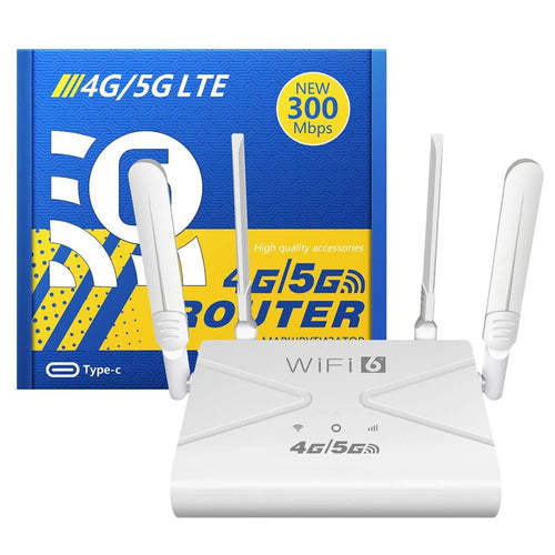 CPF907-L American Version 4G LTE WiFi Router 4 Antennas Single WAN Port WiFi6 Home Use Router - White / EU Plug - 1