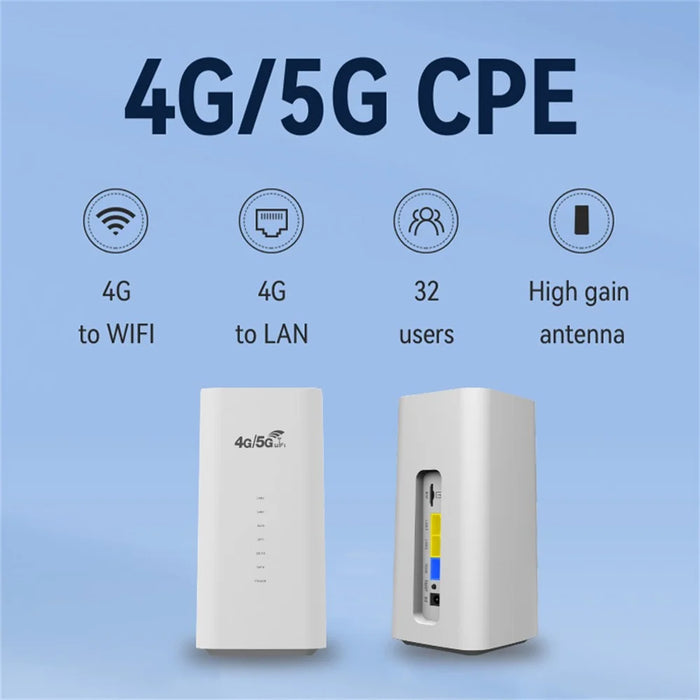 CPF101-E8 Eurasian Version 4G LTE Router Home Office SIM Card Mobile WiFi Hotspot with 3 LAN Ports - EU Plug - 3