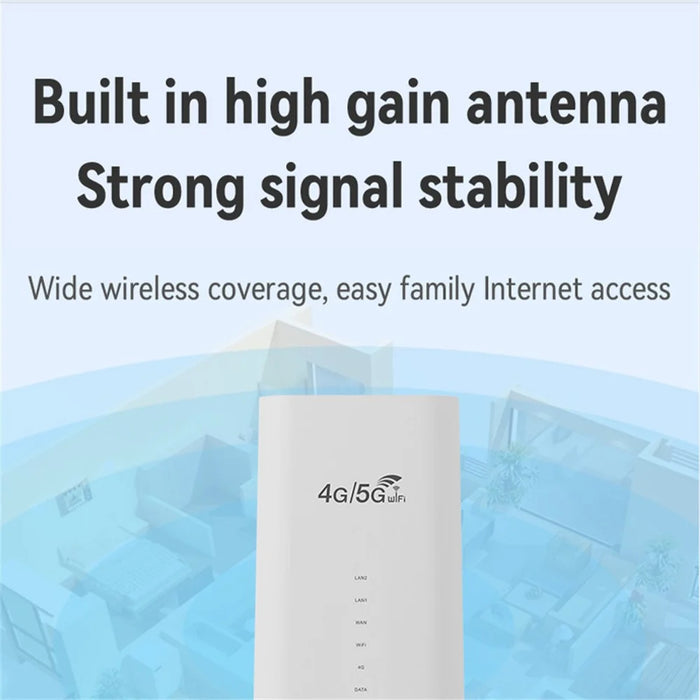 CPF101-E8 Eurasian Version 4G LTE Router Home Office SIM Card Mobile WiFi Hotspot with 3 LAN Ports - EU Plug - 6