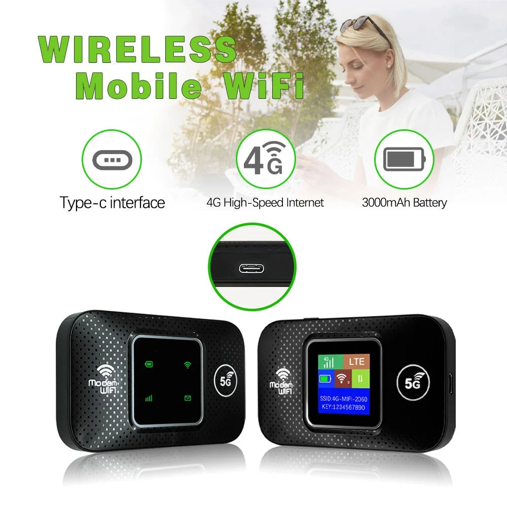 E5785-E Eurasian Version Portable 4G LTE WiFi Router Car WPS TF SIM Card Wireless WiFi6 Hotspot - 4