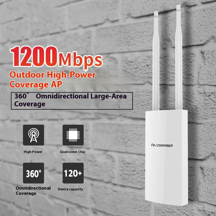 COMFAST CF-EW72 V2 High Power Outdoor Dual Band Wireless AP WiFi Base Station 1200M Wireless Router - 2