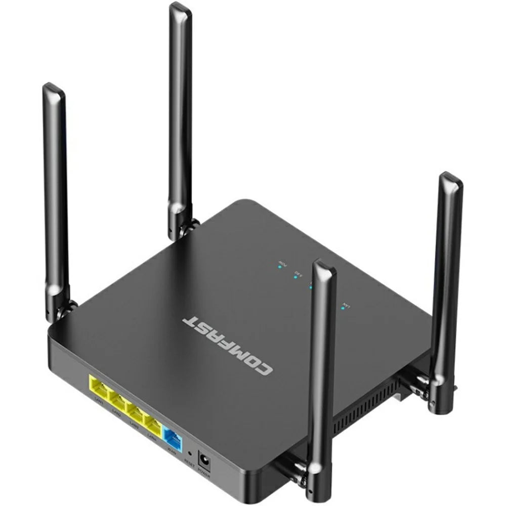 COMFAST CF-N5 V2 1200Mbps WiFi6 Dual Band Wireless Router with Gigabit Ethernet Port and 4 Antennas - 1