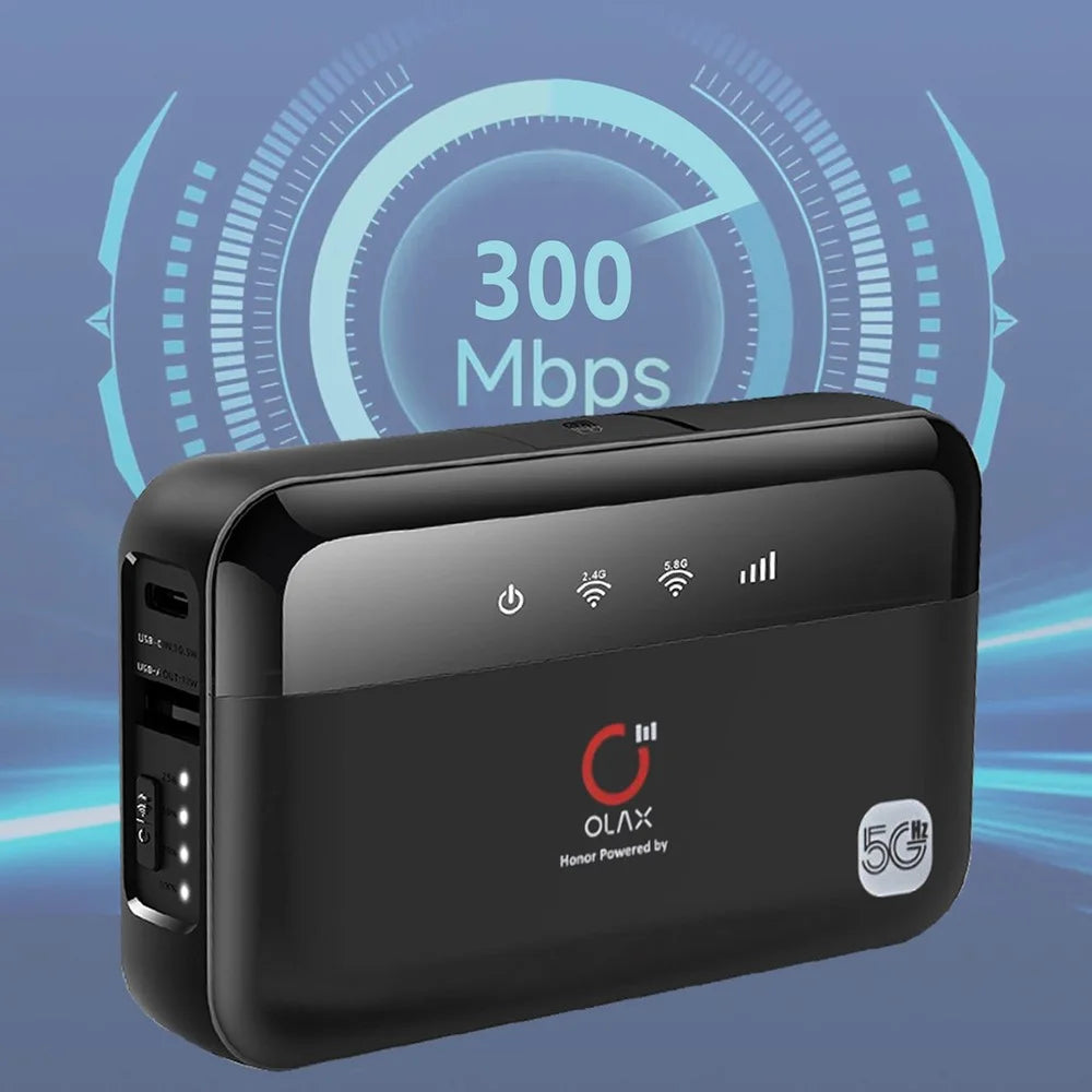 OLAX M100 WiFi Dual Band 2.4G / 5.8G Portable Router Support SIM Card 10000mAh Power Bank / Mobile Hotspot - 5