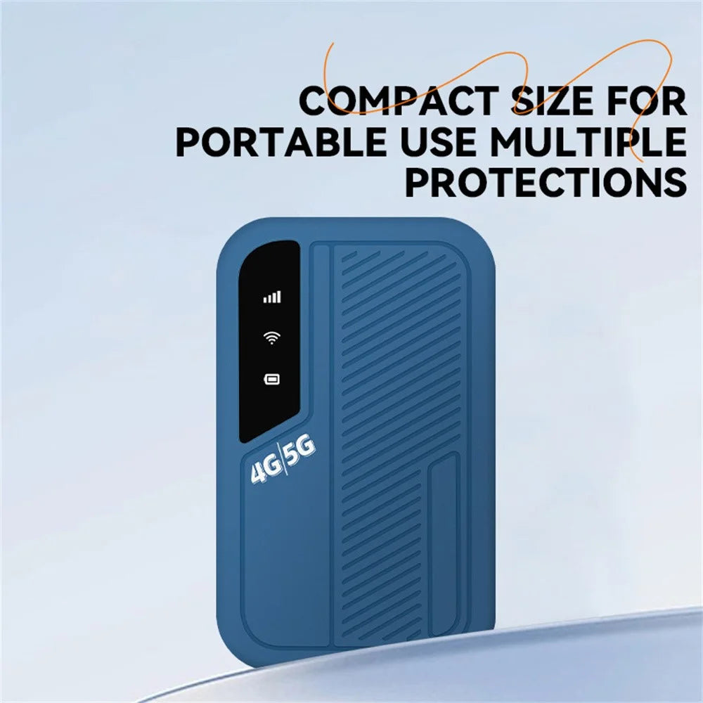 M34-E Portable 4G WiFi Router Mobile Hotspot Type-C 150Mbps LTE Mifi Wireless Router, EU / Asia Version - Blue - 3