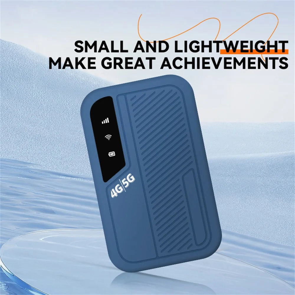 M34-E Portable 4G WiFi Router Mobile Hotspot Type-C 150Mbps LTE Mifi Wireless Router, EU / Asia Version - Blue - 5