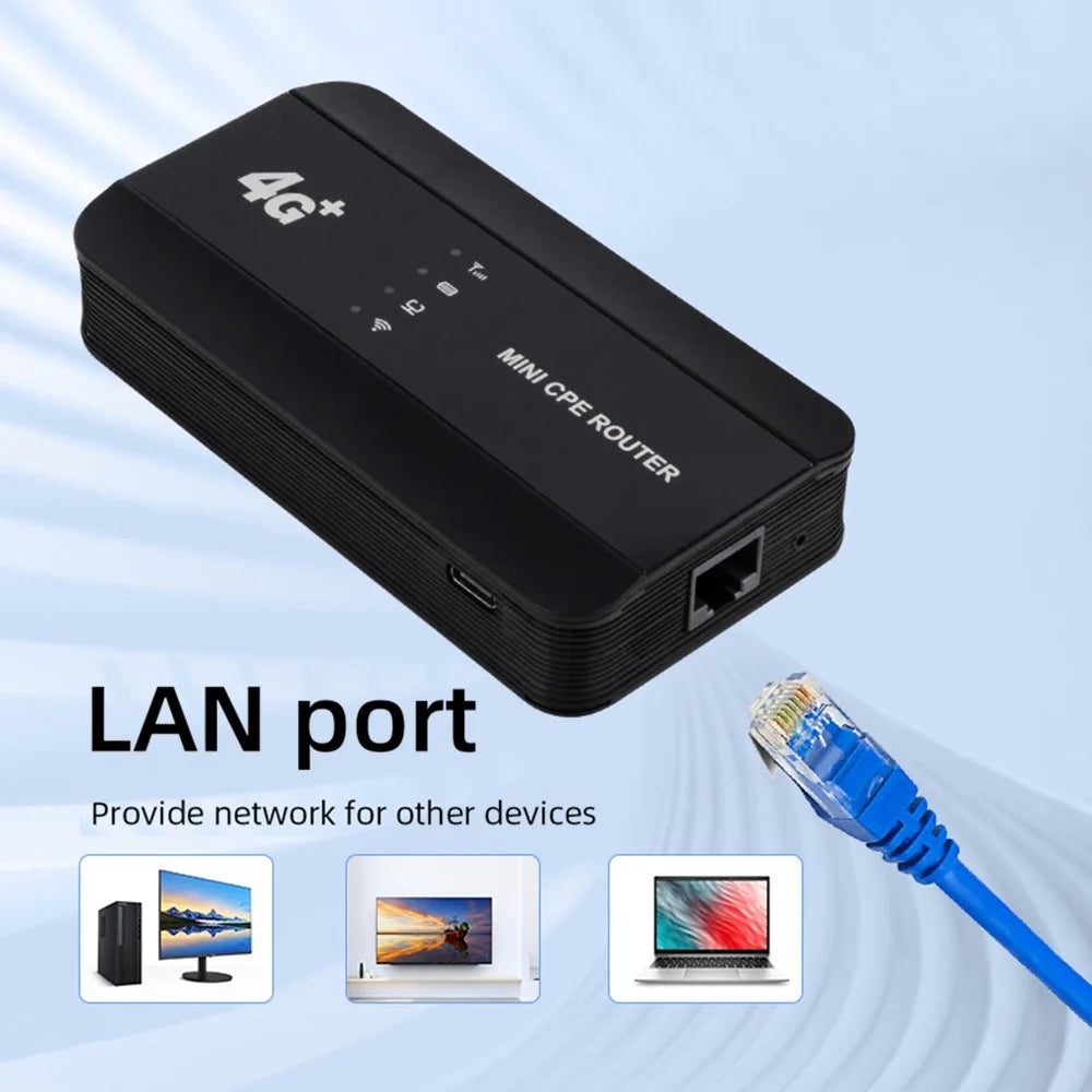 M10-LW 4G Router WiFi Hotspot with RJ45 Port WPS Function SIM Card Slot WIFI6 Portable, American Edition - 5