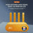 DNXT WR860-E 4 Antennas 4 Ethernet Ports 4G LTE WiFi 6 Router with SIM Card Slot Wireless Repeater (without Battery) - Orange / US Plug - 2