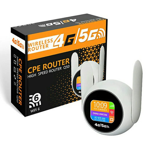 Q50-E Portable 4G WiFi6 Router Wireless Repeater with Nano SIM Card Slot and RJ45 Port, Eurasia Version - US Plug - 1