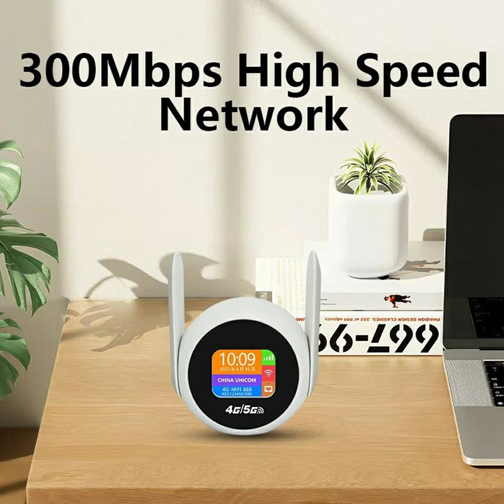 Q50-E Portable 4G WiFi6 Router Wireless Repeater with Nano SIM Card Slot and RJ45 Port, Eurasia Version - US Plug - 3