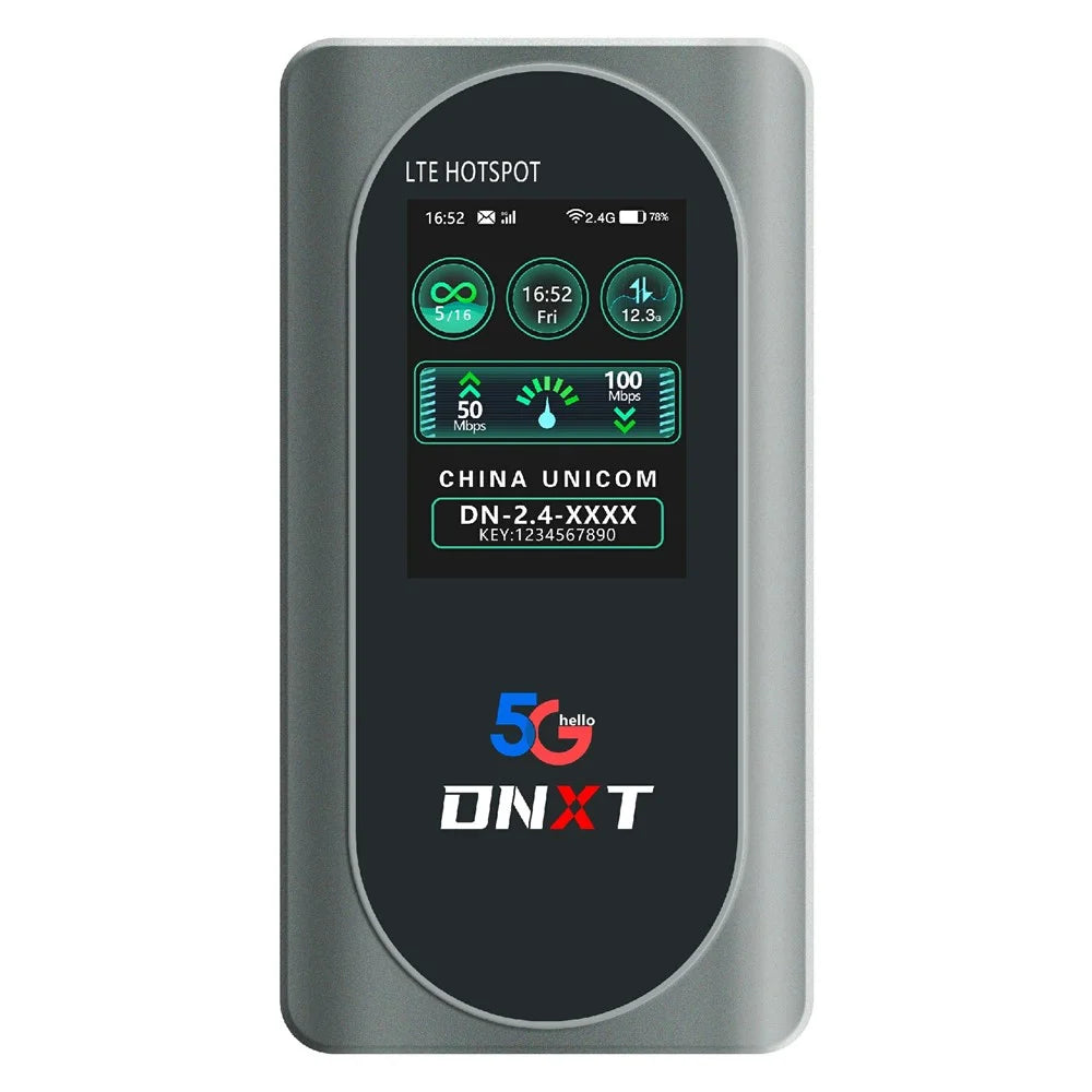 M2D-E Portable 5G Router 2.4G / 5.8G Dual Band 600Mbps WiFi 6 MiFi with Color Screen, Eurasia Version - 1