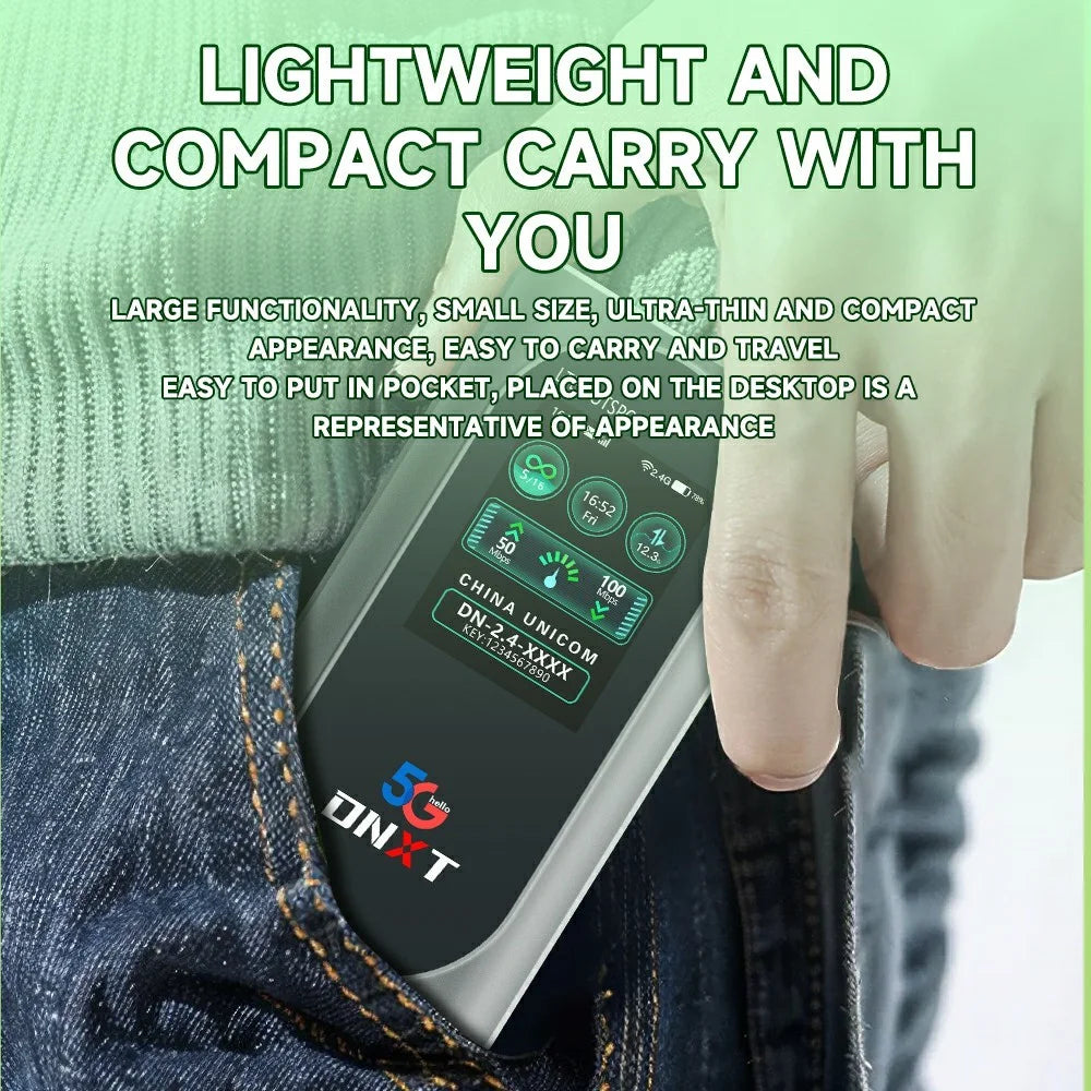M2D-E Portable 5G Router 2.4G / 5.8G Dual Band 600Mbps WiFi 6 MiFi with Color Screen, Eurasia Version - 3