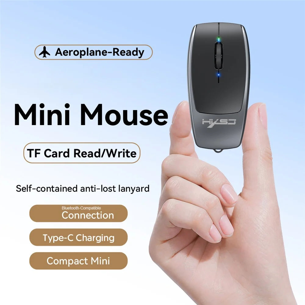 HXSJ M109 2 in 1 For Windows  /  MacOS  /  Linux 3 DPI Adjustable Bluetooth-compatible Wireless Mouse TF Card Reader - Grey - 6