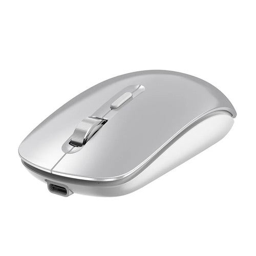 DEVIA Lingo Series Wireless Mouse Bluetooth-compatible / 2.4G Dual Mode 3 DPI Adjustable Silent Mouse - Silver - 1