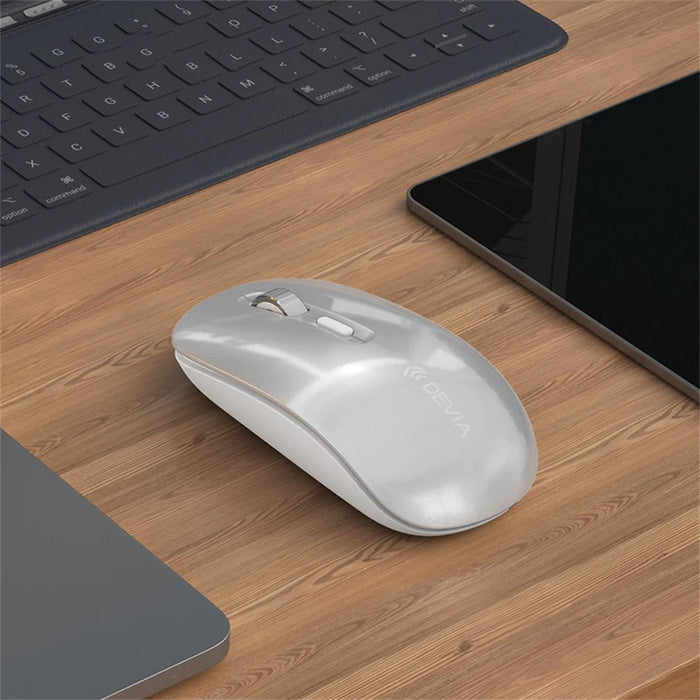 DEVIA Lingo Series Wireless Mouse Bluetooth-compatible / 2.4G Dual Mode 3 DPI Adjustable Silent Mouse - Silver - 4