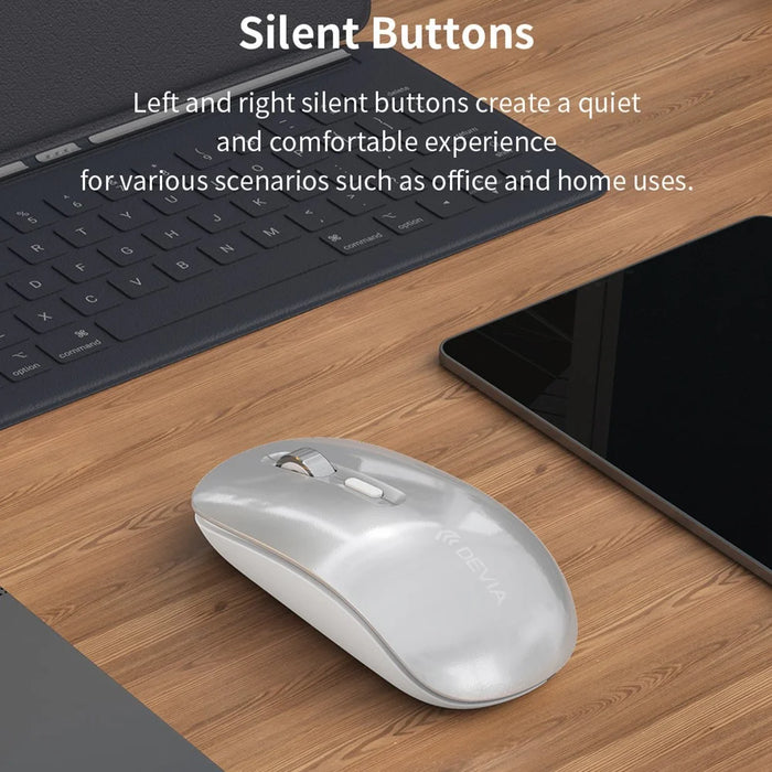DEVIA Lingo Series Wireless Mouse Bluetooth-compatible / 2.4G Dual Mode 3 DPI Adjustable Silent Mouse - Silver - 5