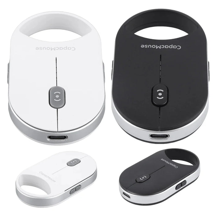 CAPACMOUSE CAP5 Silent Mouse 4 Adjustable DPI Bluetooth-compatible 5.2/2.4G/USB-C 3 Modes Mini Mouse for PC Laptop Notebook - Black - 6