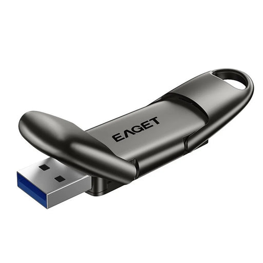 EAGET SU50 128GB Solid State Pen Drive USB 3.2 Gen1 + Type-C 2 in 1 USB Flash Drive for PC Smartphone Tablet - Black - 1