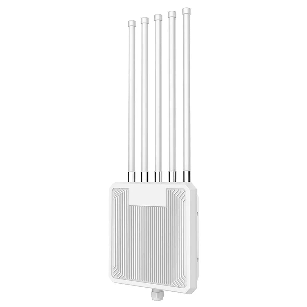 HW3000L 3000Mbps WiFi 6 Outdoor Access Point IP67 Waterproof 2.4 / 5G Dual Band High Gain Antenna POE Router - White Antenna - 1