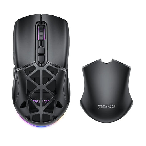 YESIDO KB46 Wireless Gaming Mouse 2.4G / Bluetooth-compatible / USB Wired Mouse with RGB Backlit - Black - 1