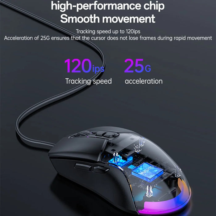 YESIDO KB46 Wireless Gaming Mouse 2.4G / Bluetooth-compatible / USB Wired Mouse with RGB Backlit - Black - 5