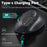 JOMAA JOM001 Wireless Vertical Mouse 2.4G  /  Bluetooth-compatible Tri-mode LED Display Ergonomic Rechargeable Mouse for Office - Black - 4
