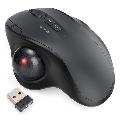 JOMAA JOM255 2.4G Wireless Bluetooth-compatible Dual Mode Trackball Mouse Rechargeable Silent Ergonomic Cordless Mouse - 1