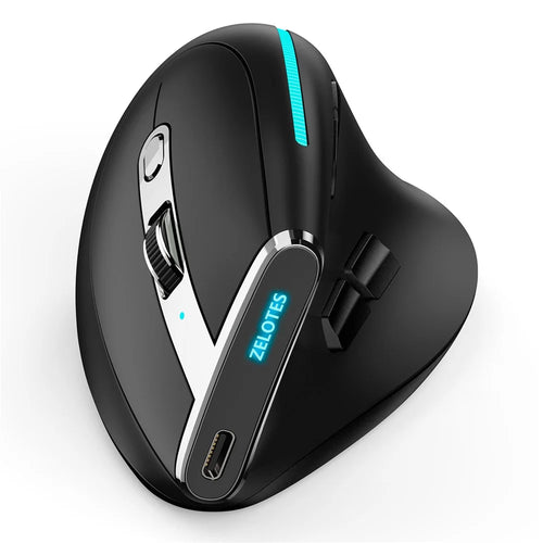 F-36 Wireless Bluetooth-compatible Mouse 2.4G Ergonomic RGB Rechargeable Cordless Gaming Mouse - Black - 1