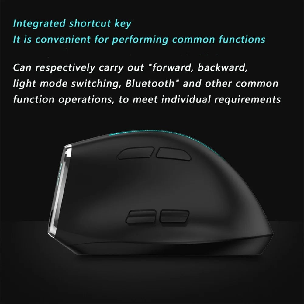 F-36 Wireless Bluetooth-compatible Mouse 2.4G Ergonomic RGB Rechargeable Cordless Gaming Mouse - Black - 6