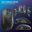 HXSJ T700PRO Tri-Mode Gaming Mouse Wireless Bluetooth-compatible 2.4G Wired 10000DPI Programmable Mouse - Black - 4
