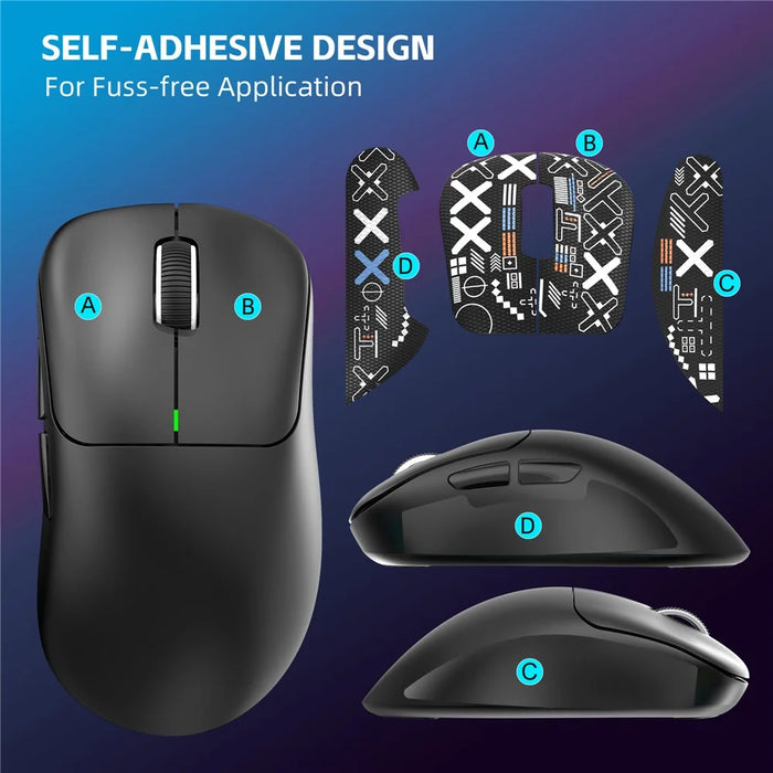 HXSJ T700PRO Tri-Mode Gaming Mouse Wireless Bluetooth-compatible 2.4G Wired 10000DPI Programmable Mouse - Black - 4