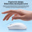REMAX WM-01 Wireless Mouse 2.4G Bluetooth-compatible Dual Mode 6-Keys DPI Adjustable Ergonomic Silent Mice  for Office Gaming - White - 3