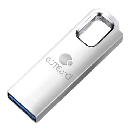 COTECI CS8831 32GB USB 3.0 Flash Drive Zinc Alloy Portable Memory Stick with Hanging Hole - Silver White - 1