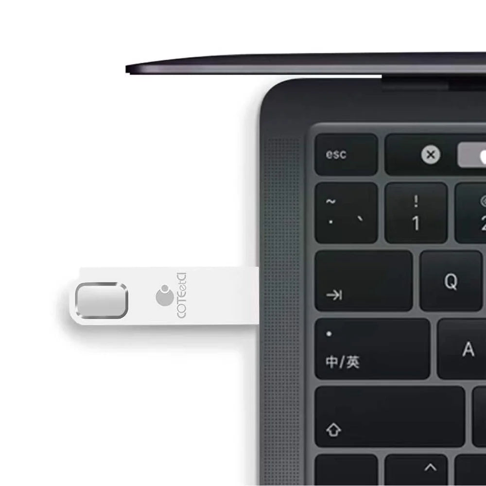 COTECI CS8831 32GB USB 3.0 Flash Drive Zinc Alloy Portable Memory Stick with Hanging Hole - Silver White - 2
