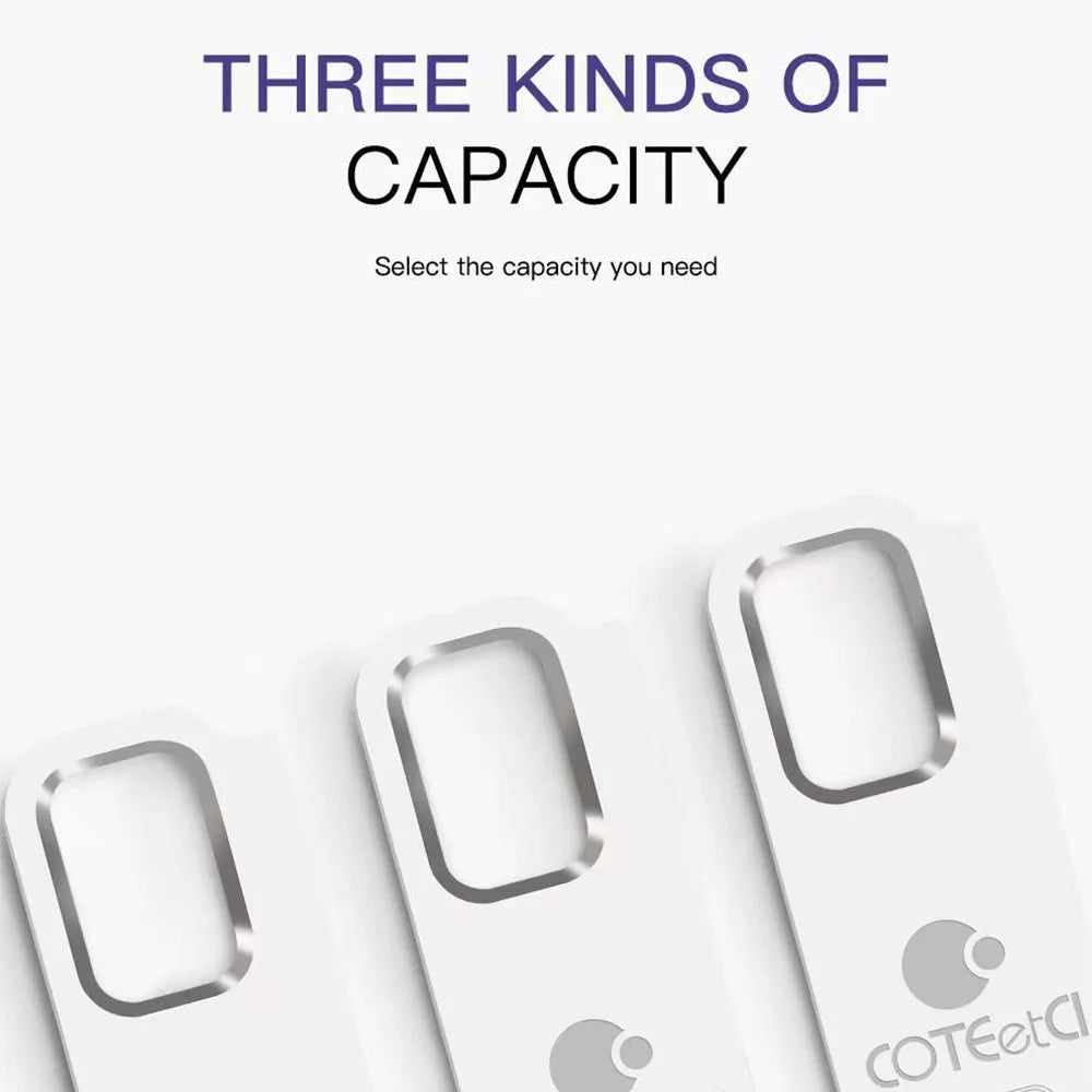 COTECI CS8831 32GB USB 3.0 Flash Drive Zinc Alloy Portable Memory Stick with Hanging Hole - Silver White - 3