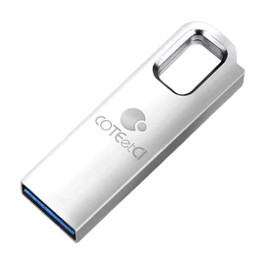 COTECI CS8831 64GB USB 3.0 Flash Drive Zinc Alloy Portable Memory Stick with Hanging Hole - Silver White - 1
