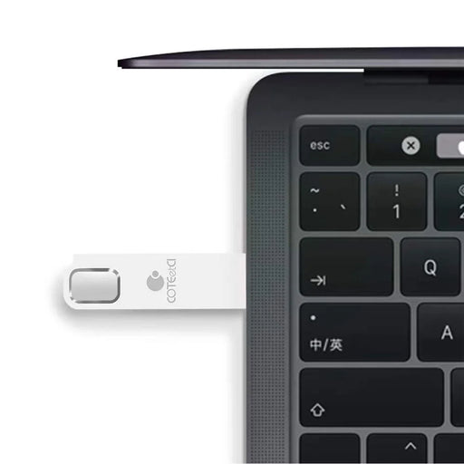 COTECI CS8831 64GB USB 3.0 Flash Drive Zinc Alloy Portable Memory Stick with Hanging Hole - Silver White - 2