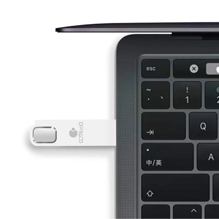 COTECI CS8831 64GB USB 3.0 Flash Drive Zinc Alloy Portable Memory Stick with Hanging Hole - Silver White - 2