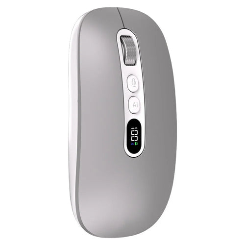 M191 AI Smart Voice Mouse Wireless 2.4G Bluetooth-compatible Triple Mode Office Translation Silent Computer Mice - Silver - 1