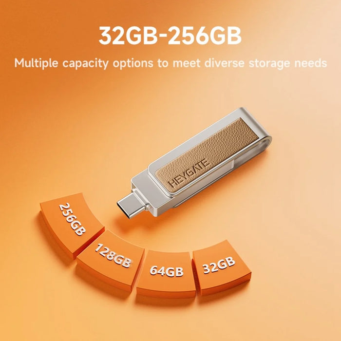 HEYGATE L2 32GB 2-in-1 USB 3.0 Flash Drive Dual Interface USB-A Type-C 100MB / s High Speed Memory Stick U Disk for Phone PC Laptop - 6