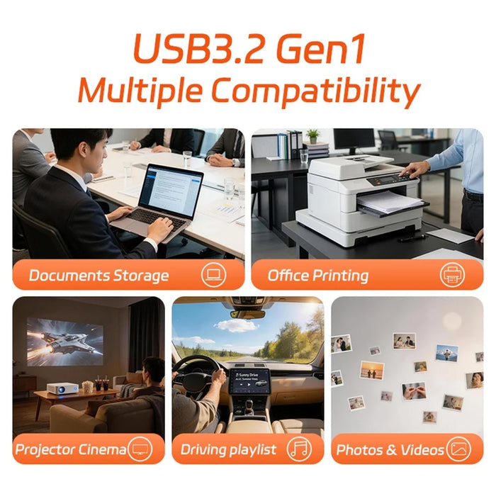 HEYGATE U1 32GB USB 3.2 Flash Drive 150MB / s High Speed Metal Rotating Design Memory Stick U Disk for PC Printer Projector - 3