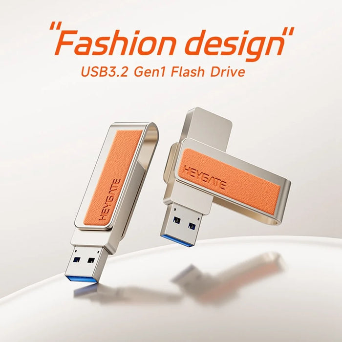 HEYGATE U1 256GB USB 3.2 Flash Drive 150MB / s High Speed Metal Rotating Design Memory Stick U Disk for PC Printer Projector - 2