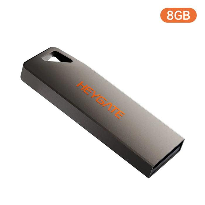 HEYGATE TU10 8GB USB Flash Drive Mini Pendrive Aluminum Alloy USB 2.0 Memory Stick Plug and Play - 1