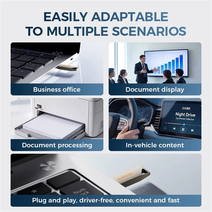 HEYGATE TU10 8GB USB Flash Drive Mini Pendrive Aluminum Alloy USB 2.0 Memory Stick Plug and Play - 3