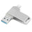 RICHWELL R-PK004 16GB OTG U Disk Memory Stick Lightning/Micro USB/USB 3.0 3 in 1 Rotary Flash Drive - Silver - 1