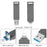 RICHWELL R-PK004 16GB OTG U Disk Memory Stick Lightning/Micro USB/USB 3.0 3 in 1 Rotary Flash Drive - Silver - 6