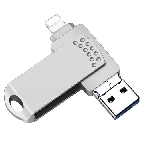 RICHWELL 512GB 3 in 1 USB 3.0 Flash Drive Large Capacity Memory Stick for iPhone Android - Silver - 1