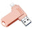 RICHWELL 256GB Large Storage Thumb Drive for iPhone Android Data Storage USB Memory Stick - Pink - 1